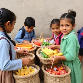 distribuição de cestas alimentares