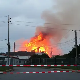fábrica incendiada em SP